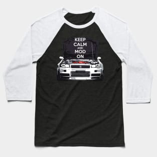 Keep Calm and Mod on Baseball T-Shirt